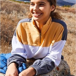 ISO color block quarter zip.